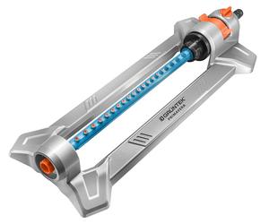ARROSAGE GRÜNTEK : Aspersseur métallique oscillant, système d'arrosage avec une zone de couverture flexible, asperseur pour pelouse, sprinkler avec moteur turbo, pour une surface allant jusqu'à 352 m²