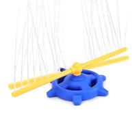 Arroseur à eau, rotation à 360°, arroseur d'eau, 140 cm, jouet aquatique de jardin avec 3 ailes et buses, arroseur circulaire pour extérieur, jardin, pelouse, été (C)