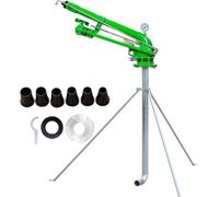 Arroseur à impact d'irrigation agricole de 5,1 cm avec couverture à 360 °, pistolet pulvérisateur d'arrosage de grande surface, manomètre réglable pour une irrigation efficace du jardin et du terrain