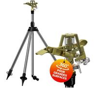 Arroseur automatique trépied - Portée 24 mètres Hauteur et angle réglables - Irrigation grand jardin - Multi couleurs