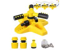 Arroseur de cour - 3 bras rotatif à 360 degrés automatique réglable | Arroseurs rotatifs de pelouse - Pour jardin, terrasse, parc, été, printemps, fleurs, jeux de , anniversaire