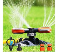 Arroseur de Jardin-Arrosage gazon-Arroseur de jardin 3 bras 360 °-2 Modes de Buse-Arroseur rotatif-pour Pelouse Jardin Plantes Champ