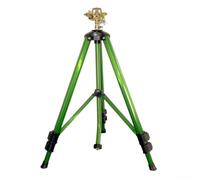 Arroseur de jardin en alliage d'aluminium avec trépied réglable, tête d'irrigation rotative à 360 degrés pour arrosage de grande surface, extensible de 50 à 105 cm, vert
