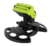 Arroseur de jardin oscillant avec 16 buses, arrosage automatique à 360°, arroseur réglable pour pelouse, jardin, parterres de fleurs, en ABS et métal, noir et vert (B)