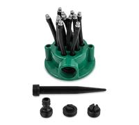 Arroseur de Jardin Rotatif 360° - Arroseur de Pelouse avec 12 Buses Réglables - Système d'Irrigation pourPelouse, Jardin, Fleurs - Inclus Connecteurs Rapides