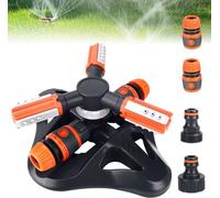 Arroseur de Jardin - Rotatif à 360 ° - 3 Bras - pour systèmes d'irrigation - Système d'irrigation - Orange