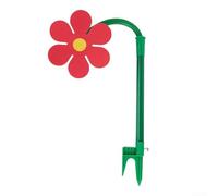 Arroseur de tournesol | Arroseur de jardin rotatif avec couverture à 360 degrés | Distance d'arrosage réglable pour pelouse et cour | Équipement d'irrigation extérieur durable en ABS (rouge)