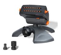 Arroseur Oscillant 16 Buses, Arroseur de Jardin Automatique à Gazon à Grande Base avec Raccord Rapide, Portée et Débit Réglables