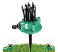 Arroseur pour le jardin, rotatif à 360 °, économie d'eau, arroseur de jardin avec raccord rapide, pour arrosage, nettoyage extérieur, terrasse, chemin, paysage, parc, plantes, fleurs
