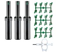 Arroseur RIEGOPRO Pack 3 SRM-04. Portée de 4 à 10,7 mètres. Raccord avec Filetage intérieur 1/2 ». Jeu de Buses et e réglage Inclus.