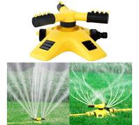 Arroseur Rotatif 360° Triple Bras avec Raccord Rapide Système d'Irrigation Modulable pour Jardin Pelouse et Plantes en Pot
