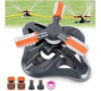 Arroseur Rotatif 3600 pi² - Portée 32,8 pi - Angle Réglable 15°-45° - 12 Buses - ABS/TPR