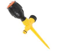 Arroseur Rotatif Automatique de Jardin, Angle Réglable 360° | Plastique Noir et Jaune, Diamètre de Pulvérisation 0 à 12m, Raccord Fileté Externe Dn15 1/2