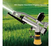 Arroseur rotatif automatique de jardin, arroseur d'irrigation de grande surface à rotation automatique à 360 degrés avec Interface FNPT de 1 à 1/2 pouces pour cour BLANC