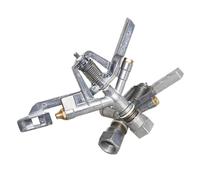 Arroseur Rotatif en Aluminium 360 Degrés pour Irrigation et Jardinage | Pulvérisation Bidirectionnelle, Usage Simple et Sûr, Conception , Finition Argenté, pour Terres Agricoles