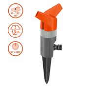 Arroseur rotatif Foxtrot Classic GARDENA - Surface 130m² - Portée 13m max - Arrosage 20° à 360° - Garantie 5 ans