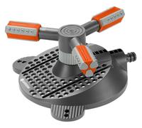 Arroseur rotatif Mambo Comfort de Gardena : arroseur de pelouse pour un arrosage uniforme, gicleurs rotatifs de précision, pour des surfaces de jusqu'à 310 m², portée max. du jet 20 m (2062-20)