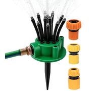 Arroseur rotatif pour pelouse, dispositif d'arrosage à 360 degrés, tête d'irrigation à base de pic avec triple connecteur, outil de système de jardin, équipement d'arrosage moderne, utilisation