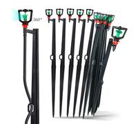 Arroseurs d'arrosage sur piquet de 55cm, buse à 360 degrés pour tuyau de 1/4 pouces, pulvérisateur fin pour serre et pelouse, systèmes d'irrigation de jardin, 10 pièces 10PCS