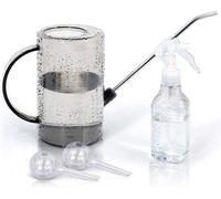 Arrosoir 1 L gris avec bec long et vaporisateur
