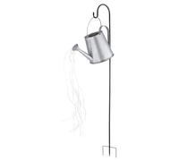 Arrosoir cascade à LED solaire décoration de jardin extérieur arrosoir avec guirlande lumineuse à l'extérieur avec support, LED scintillantes, 80x LED blanc neutre H 130 cm