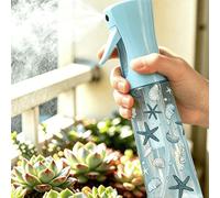 Arrosoir d'extérieur transparent bleu à motif coquillage océan d'été pour animaux de compagnie, arrosoir et vaporisateur de plantes, bouteille de pulvérisation multifonction à fine brume, convient pou