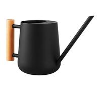 Arrosoir en Acier Inoxydable à Long Bec, Volume 34 oz pour bonsaï et Plantes en Pot, poignée en Bois, Ouverture Pratique par Le Haut, Finition Noire Mate, Style Discret pour Entretien intérieur