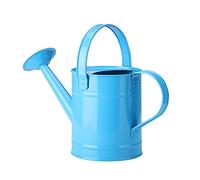Arrosoir en Fer, Arrosoir en Métal avec Buse et Poignée, Petit Arrosoir en Acier de 1,5 L avec Bec Long, Pot à Eau de Jardin avec Tête D'arrosage pour Plantes D'extérieur et D'intérieur(Bleu)