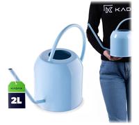Arrosoir KADAX 2 L en acier thermolaqué, petit arrosoir avec bec verseur long et précis pour plantes d'intérieur, arrosoir en métal (bleu)