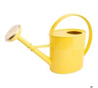 Arrosoir 4L - Acier galvanisé Peint Jaune - avec Pomme métal et Grille en Laiton - Léger et Robuste - Grande Anse Ergonomique - Idéal arrosage Fleurs, Plantes, Balcon et Jardin - 020344