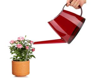 Arrosoir pour plantes d'intérieur, arrosoir Loft Flower Care, arrosoir de 1,2 litre avec long bec verseur, petit arrosoir transparent pour fleurs de jardin (rouge)