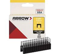 Arrow 160757 T59 Boîte de 300 Cavaliers 17 mm à pont isolant 8 x 6 mm pour câble ø 6 mm Noir