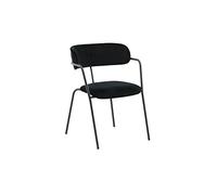 Arrow Armchair - Black Legs - Black Velvet