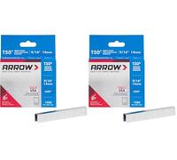 ARROW T50 Agrafes - Boîte d'agrafes 1 x 1250 (14 mm - 9/16 in) (Lot de 2)