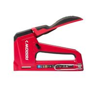 Arrow T50RED2 Agrafeuse manuelle 2 en 1 et cloueuse pour tapisserie, encadrement, isolation, artisanat et meubles, rouge