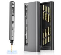 ARROWMAX Lot de 10 petits forets électriques à 5 vitesses avec boîte en aluminium, écran OLED, lumières LED, pour résine, bijoux, artisanat, plastique, bois, bricolage (SDS)