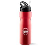 Arsenal F.C. Gourde Sport - Foot, Gourde 750 ml en Aluminium Bouchon Sport avec Paille, Accessoire Officiel