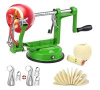 ARSUK 3 en 1 Apple Éplucheur trancheuse Dicer Fruit Pomme de cuisine de pommes de terre évider machine Cutter (Vert)