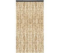 Arsvita Rideau en duvet chenille - Protection contre les insectes pour l'été - Extra large - Au choix : 140 x 220 cm - Beige chiné - Blanc