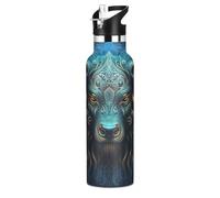 Art Cool Bison Galaxie Bouteille d'eau pour Enfants en Acier Inoxydable,Gobelet Isotherme Sous Vide pour Filles Garçons