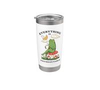 Art Cozy Cottagecore Coffee Frog Gobelet isotherme en acier inoxydable double paroi