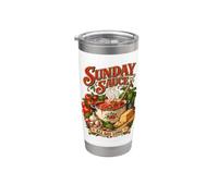 Art de cuisine italienne pour les amoureux de la sauce Gobelet isotherme en acier inoxydable double paroi