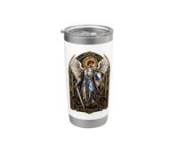 Art de fenêtre Saint Michel Defender of Heaven Cathédrale gothique Gobelet isotherme en acier inoxydable double paroi