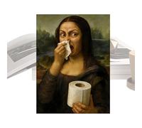 Art De Salle De Bain Mona Lisa Toile 30 x 40 cm Affiche Humoristique | Tableaux drôles avec La Joconde Pour Salle De Bain, Sanitaires, WC, , Dortoir, École, Hôtel, Appartement, Cabinet De
