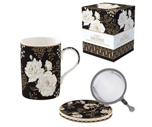 ART DECO FLOWERS Coffret Tisanière 35 n porcelaine