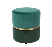 ART DECO - Tabouret pouf velours vert Vert