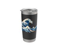 Art des vagues japonaises Hokusai Origami Mont Fuji Kanagawa Gobelet isotherme en acier inoxydable double paroi