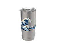 Art des vagues japonaises Hokusai Origami Mont Fuji Kanagawa Gobelet isotherme en acier inoxydable double paroi