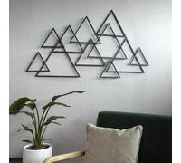 Art For The Home Triangles modernes Métal 111 x 64cm Noir