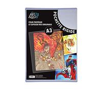 ART&GO - Pochette de Protection Rigide Transparente - Pour Ranger, Protéger et Exposer vos Documents de Collection, Illustrations et Dessins Originaux - PH Neutre - Format A3